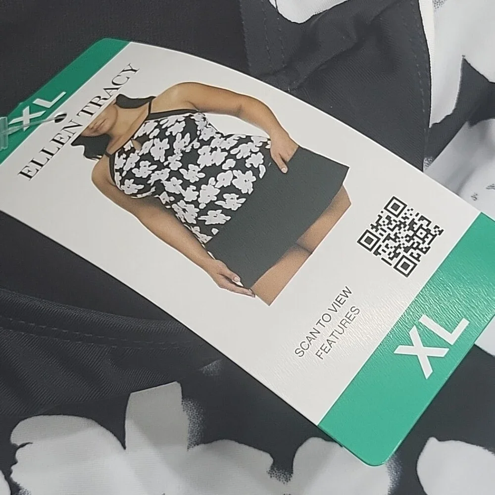 Ellen Tracy Women's Cruise Tankini Set Printed Top w Black Skort Size X-Large - Picture 4 of 6